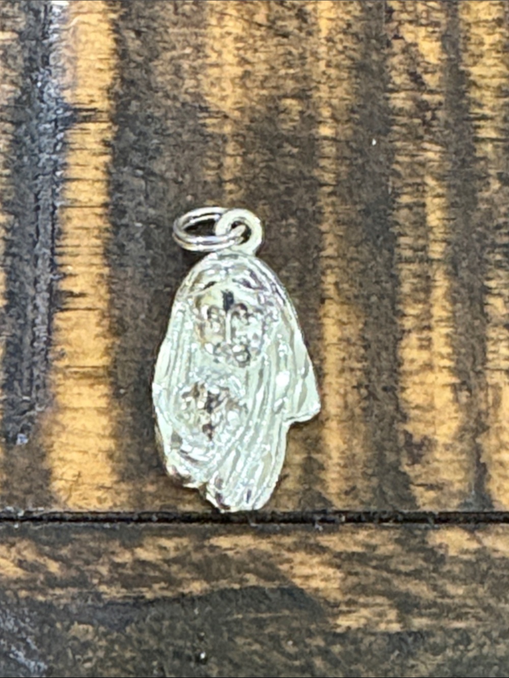 Sterling Silver Religious Charm Pendant in Silver
